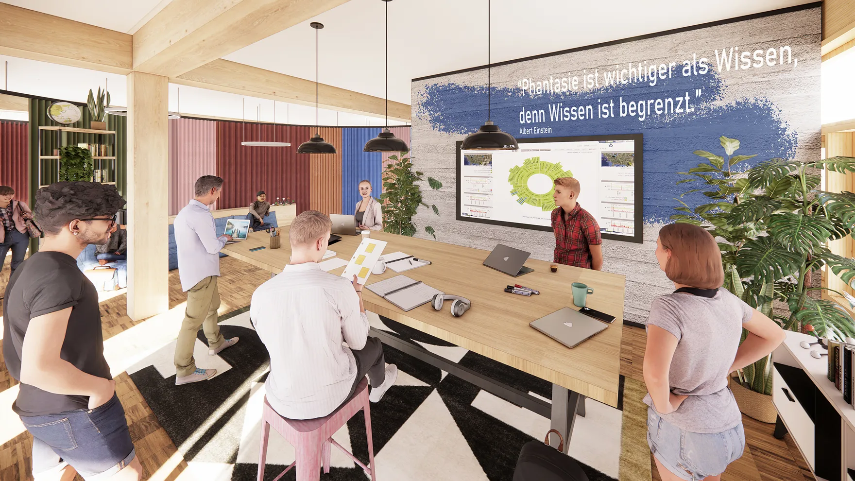 Rendering der zukünftigen Workshop Area der Academy of LIFE