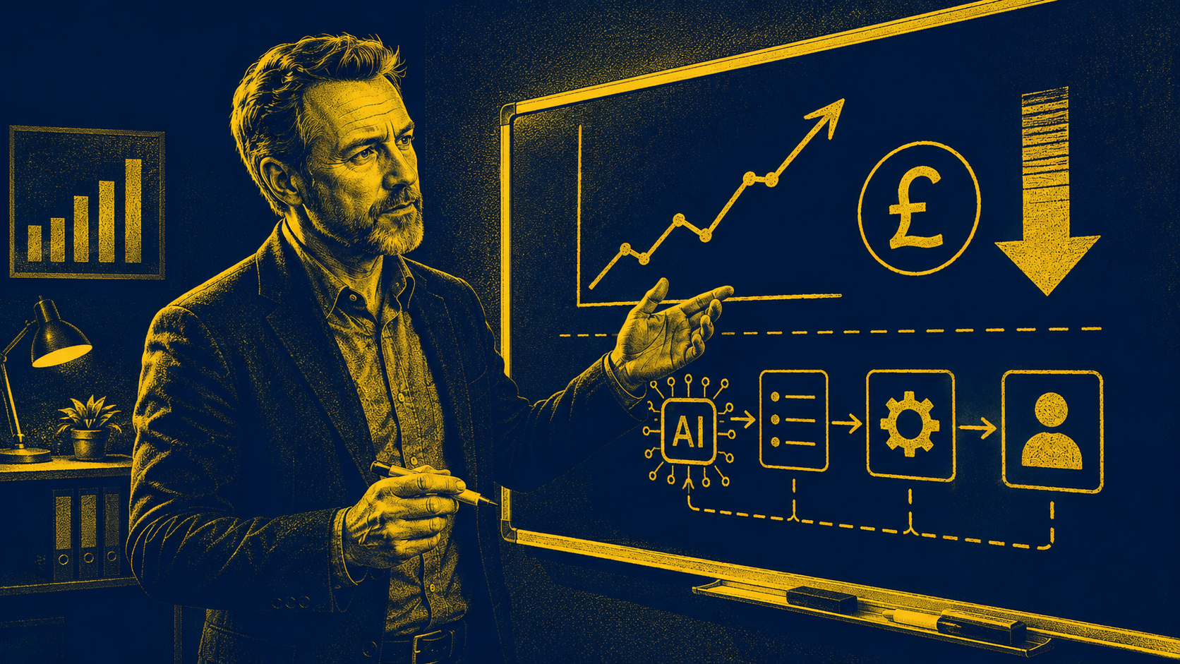Business owner discussing an AI strategy