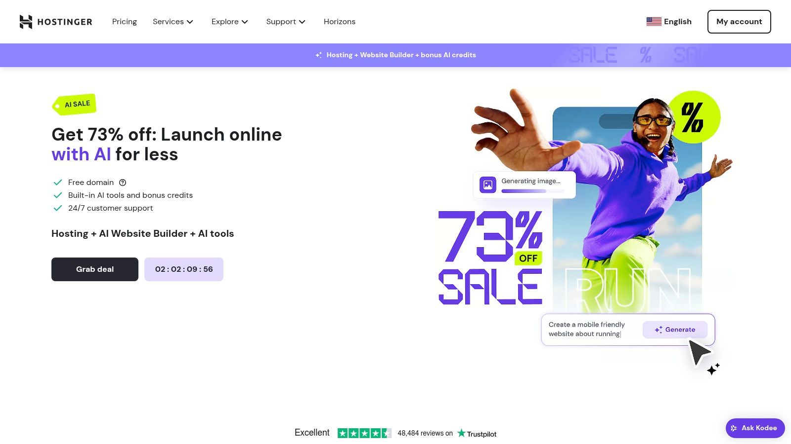 Hostinger AI Website Builder for WordPress
