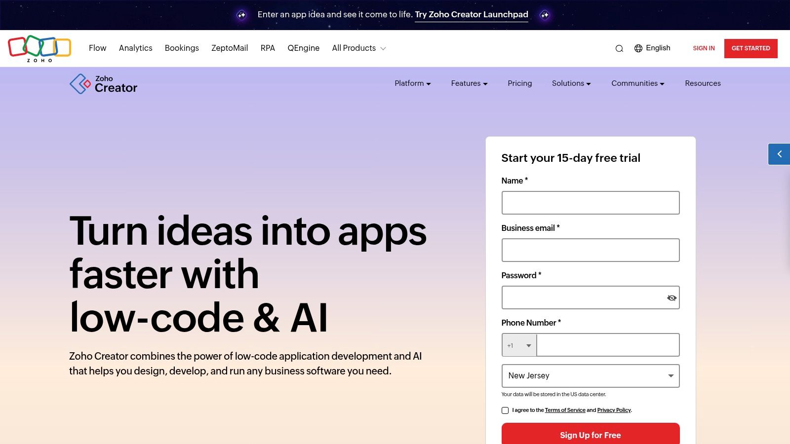 Zoho Creator