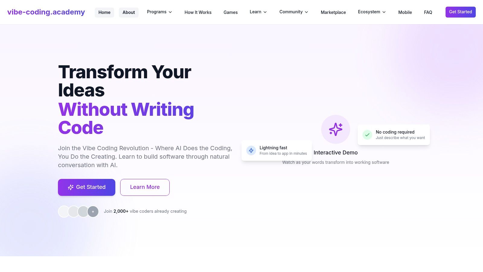 Vibe Coding Academy Platform