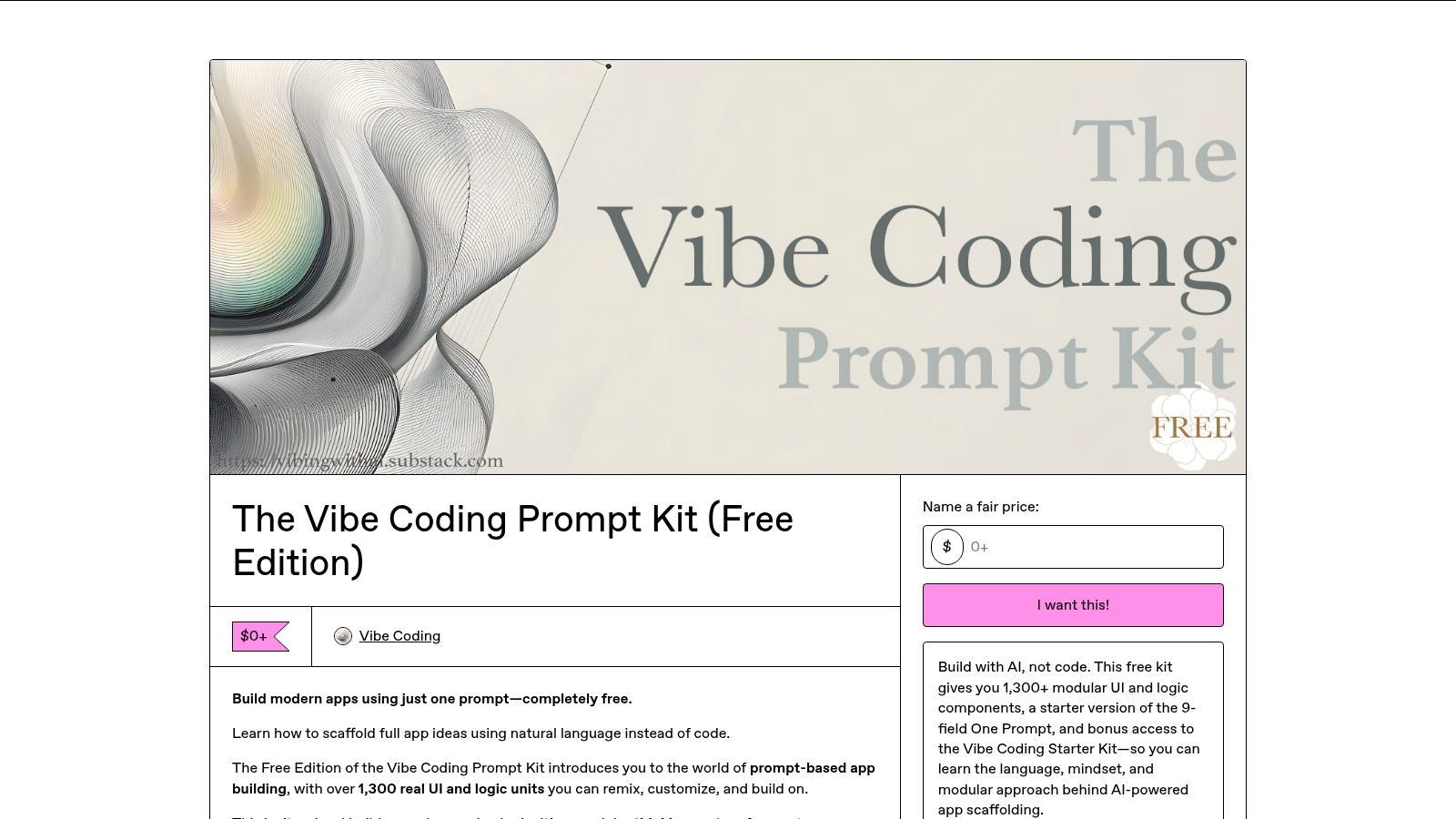 Vibe Coding Prompt Kit (Free Edition)