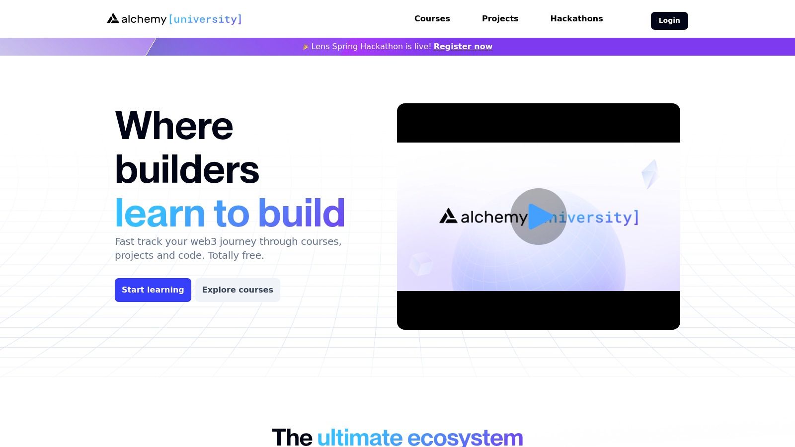 Alchemy University: Your Free Gateway to Web3 Mastery