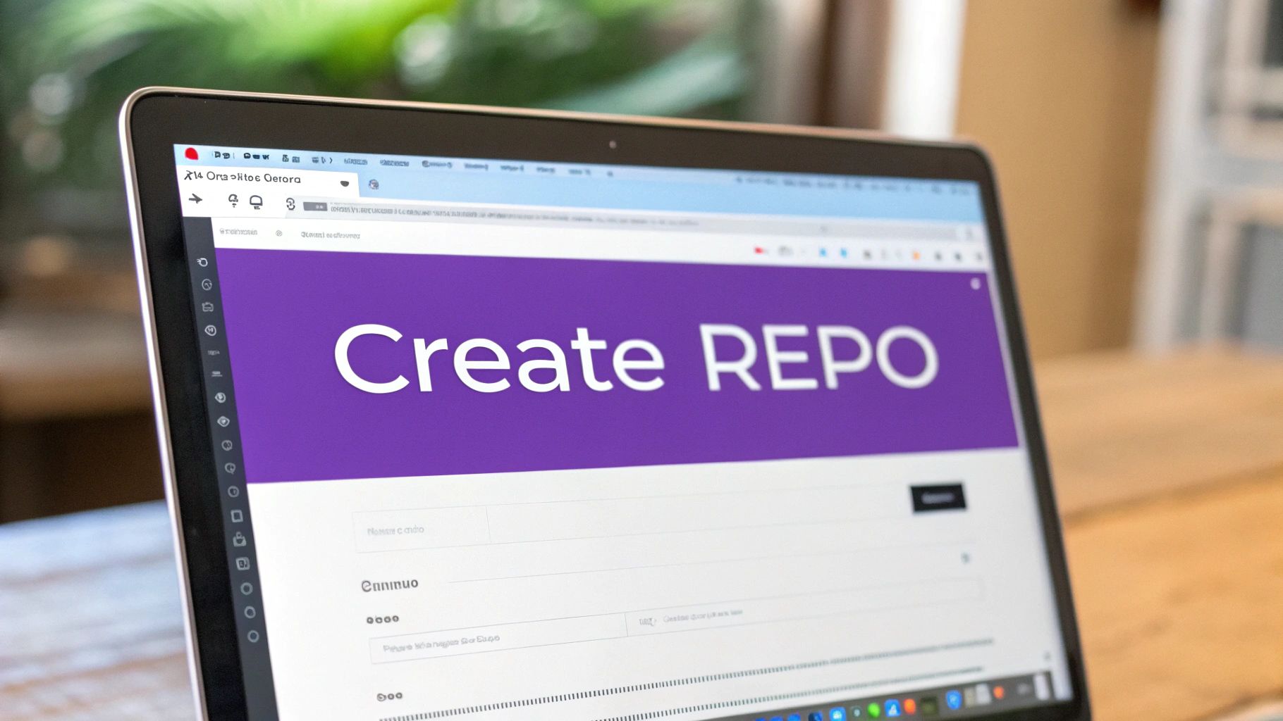 An abstract digital art piece showing interconnected nodes and lines, representing the initialization of a local repository.