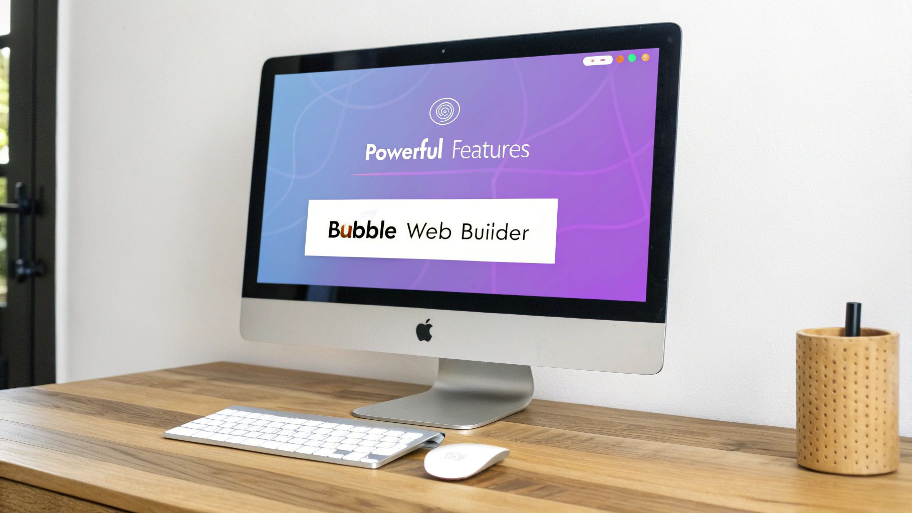 A visual representation of Bubble's drag-and-drop interface.