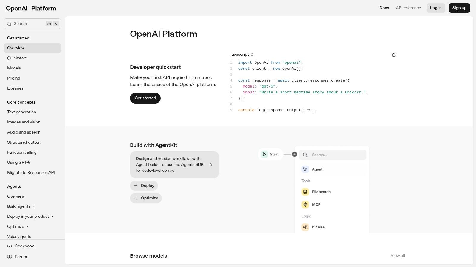 OpenAI Platform (API and ChatGPT)