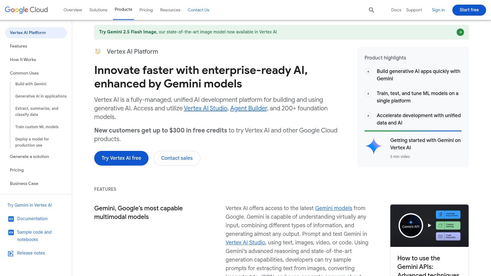 Google Cloud Vertex AI (Model Garden + Gemini/Grounding)
