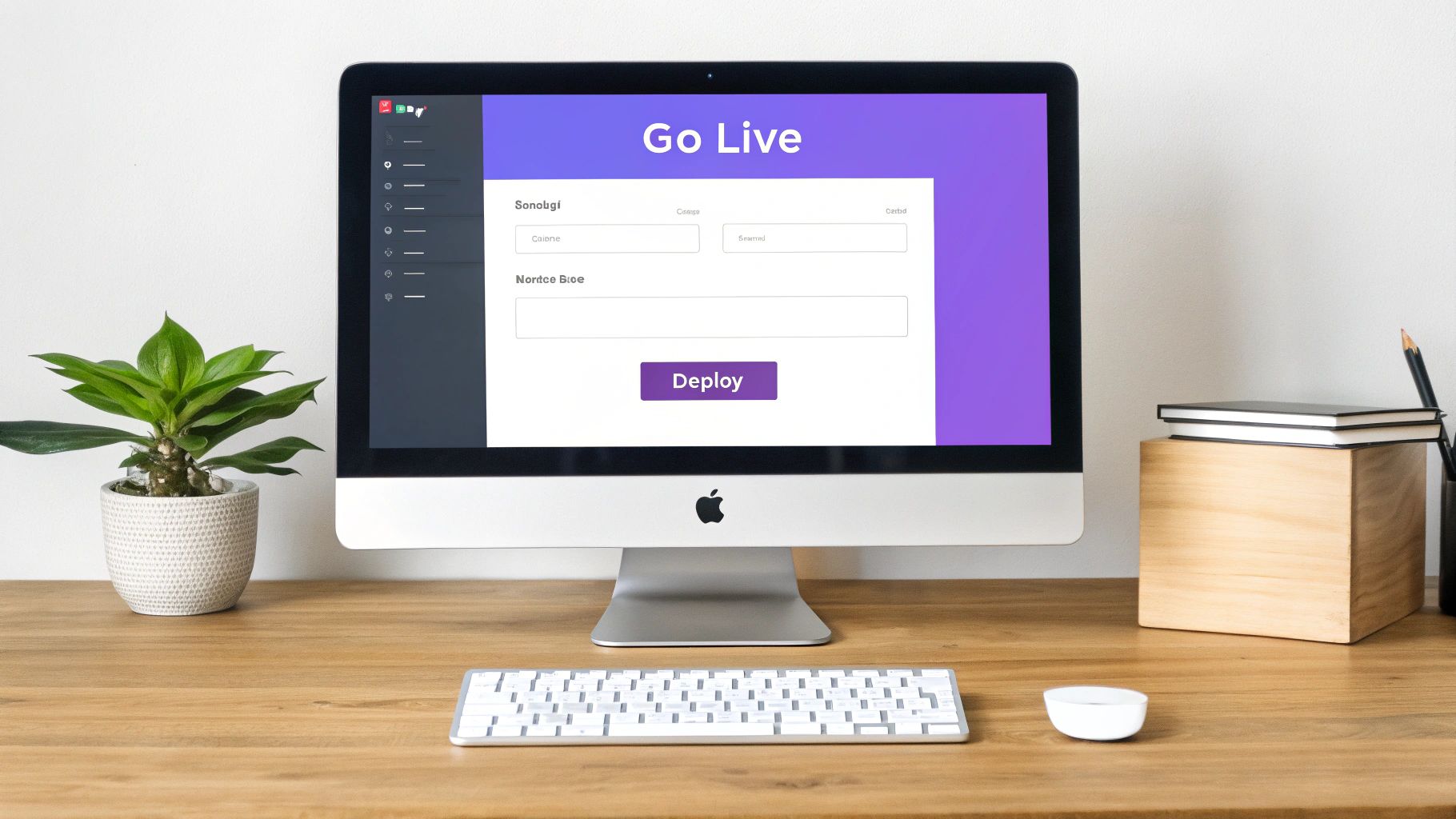 A person managing their website analytics and updates on a laptop.