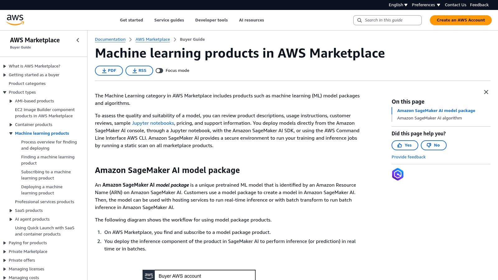 AWS Marketplace – Machine Learning