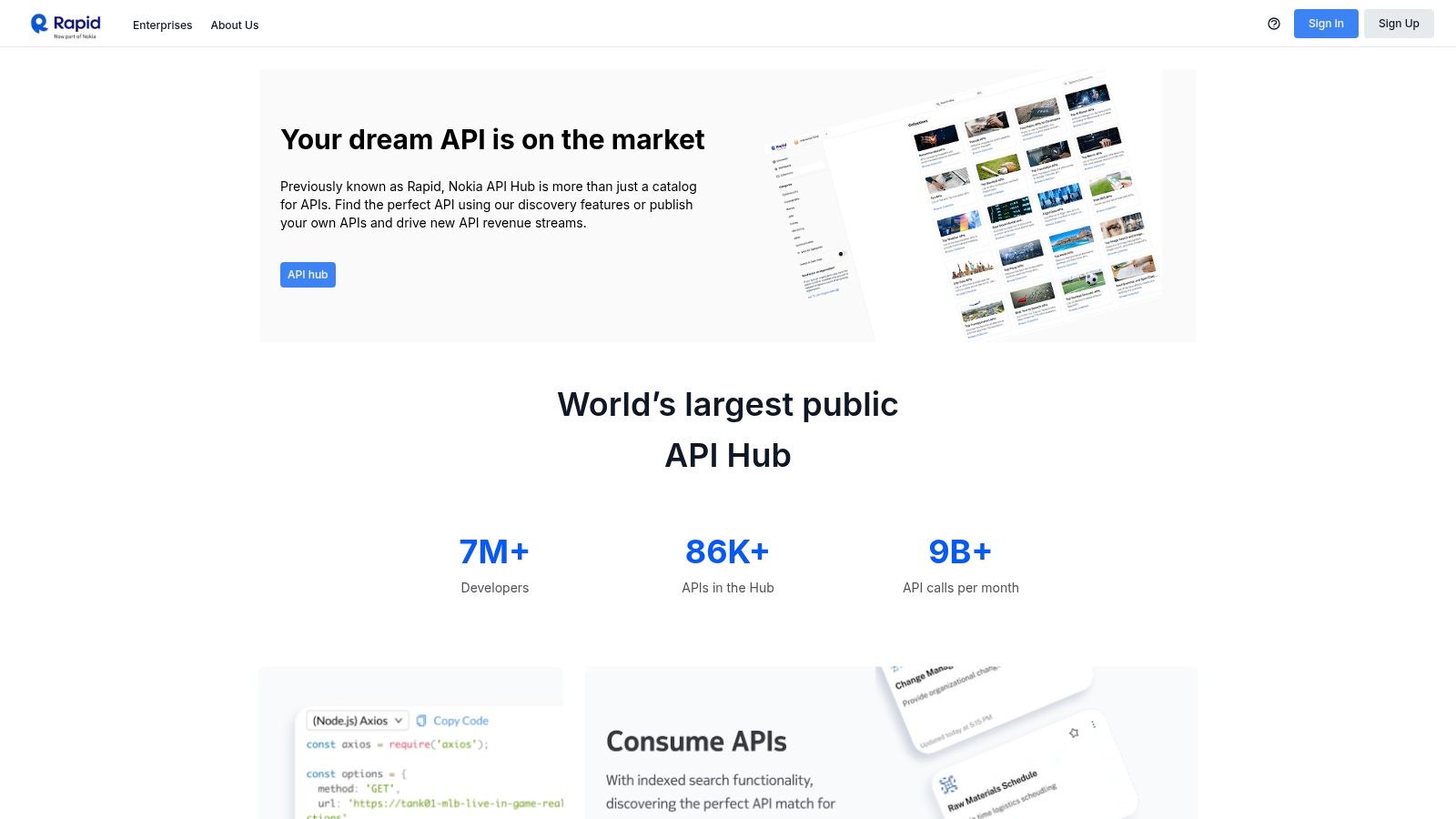 RapidAPI Studio (web-based API client inside Rapid’s platform)