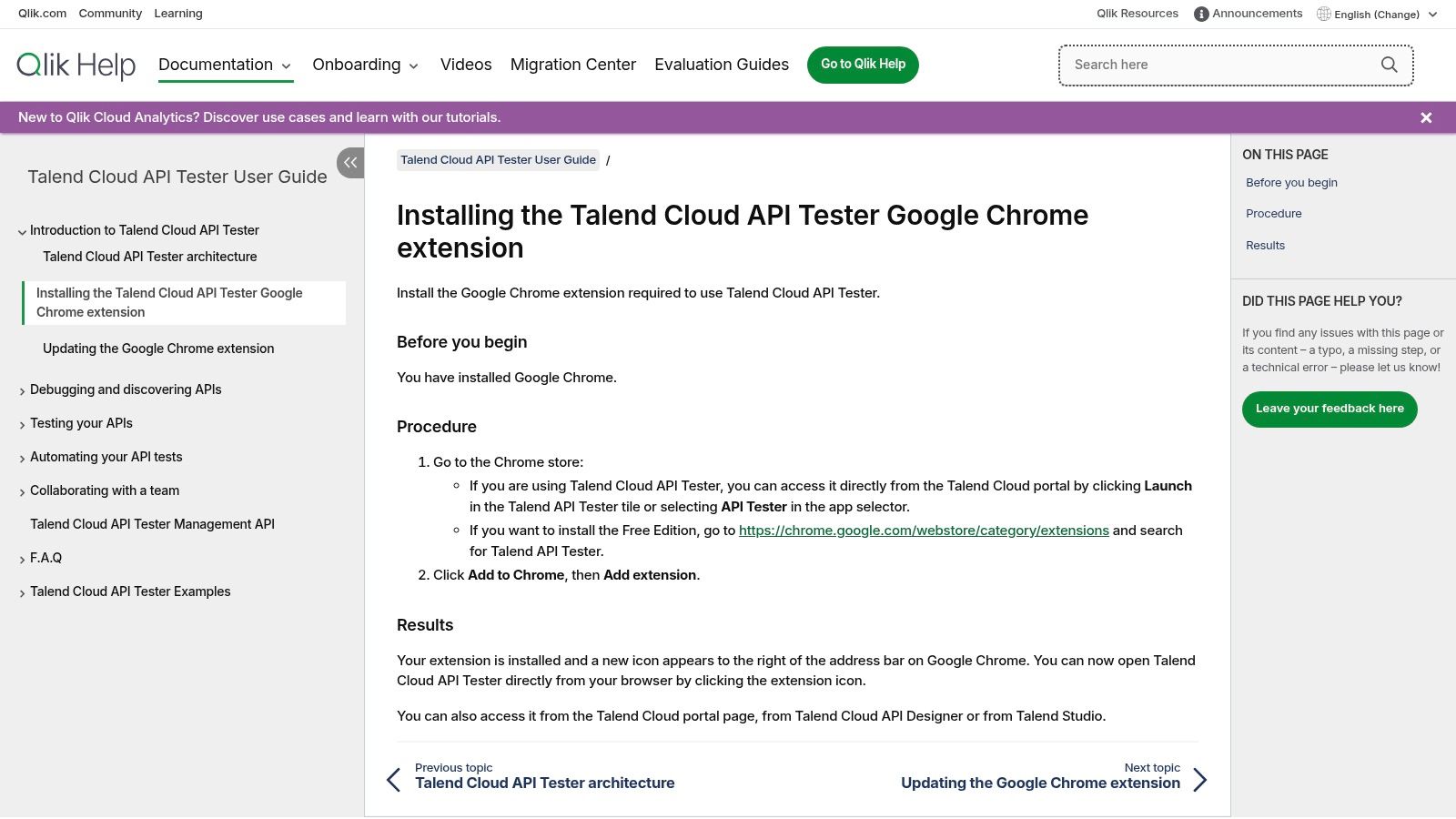 Talend API Tester (Chrome extension)