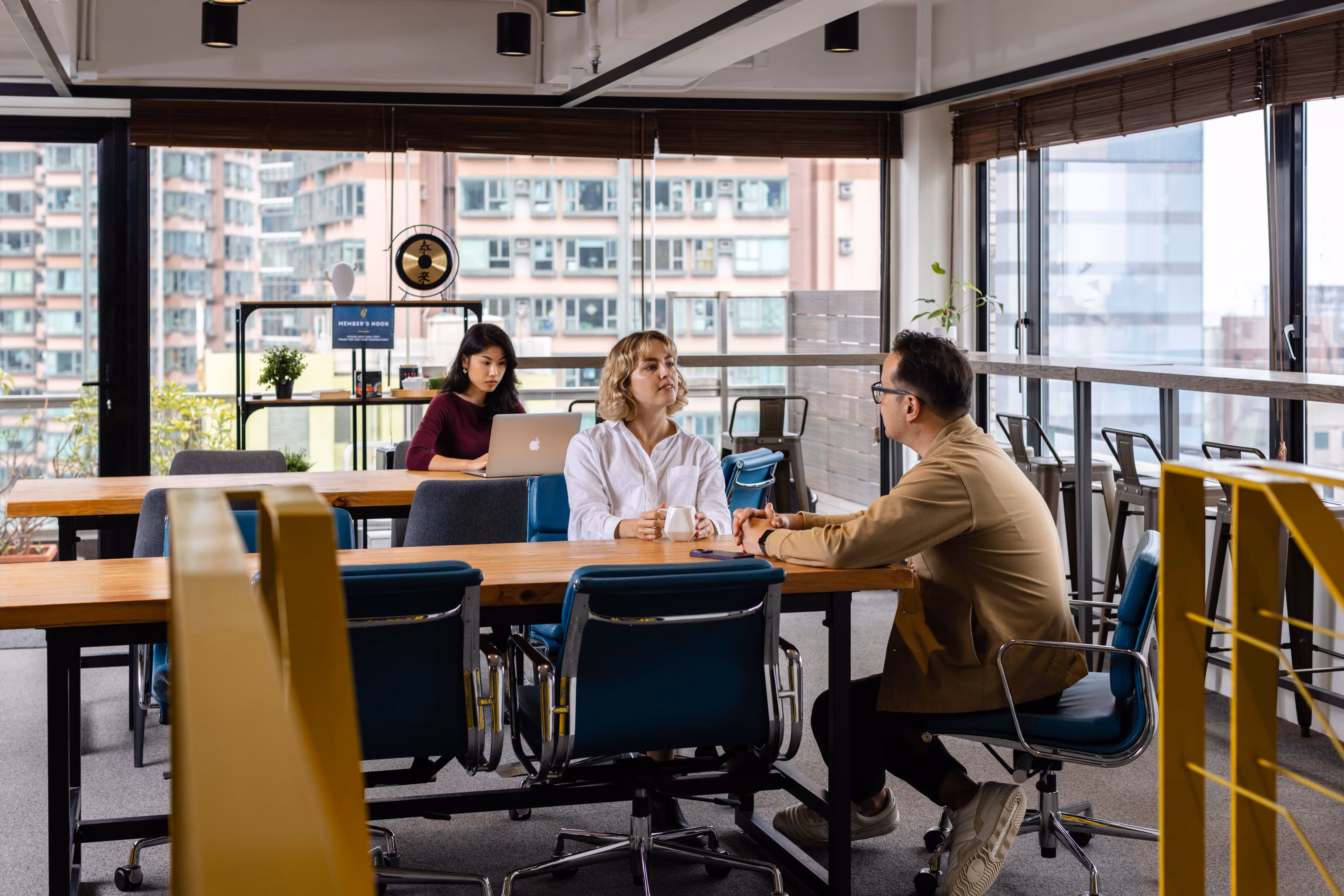 Members sitting in a Sheung Wan Coworkspace