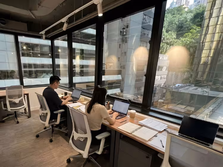 Members sitting in a Sheung Wan Coworkspace