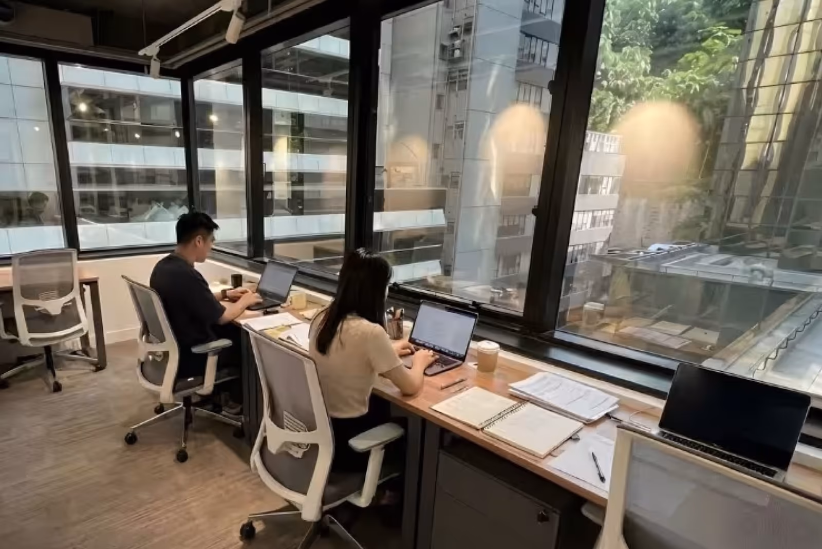 Members sitting in a Sheung Wan Coworkspace