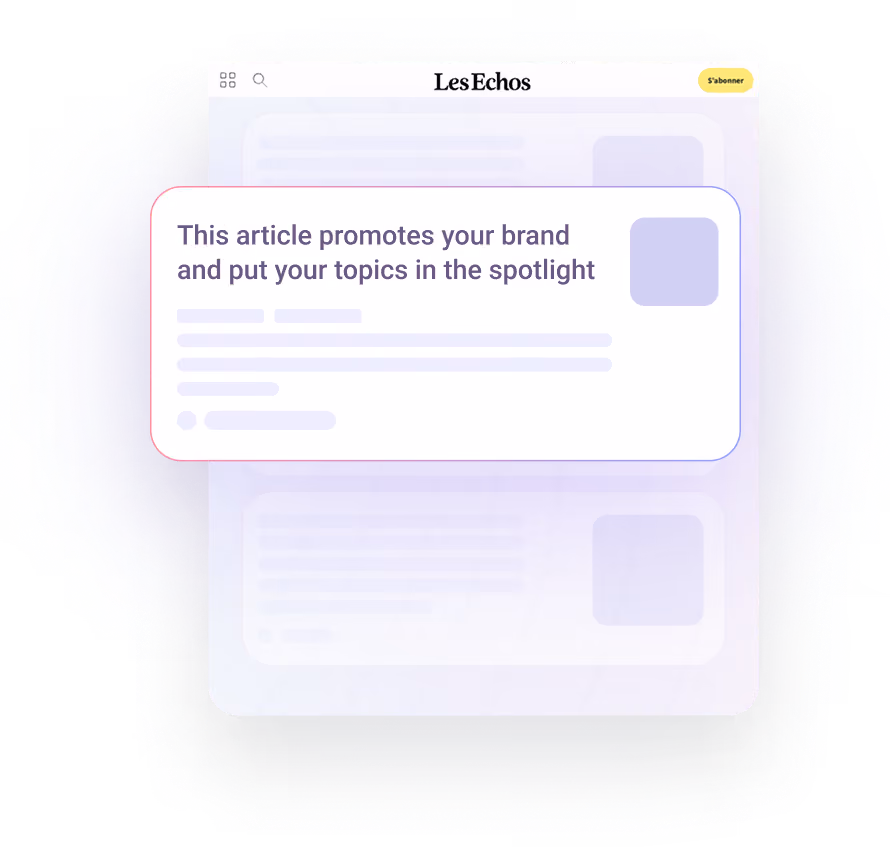 An illustrative article about the client's brand