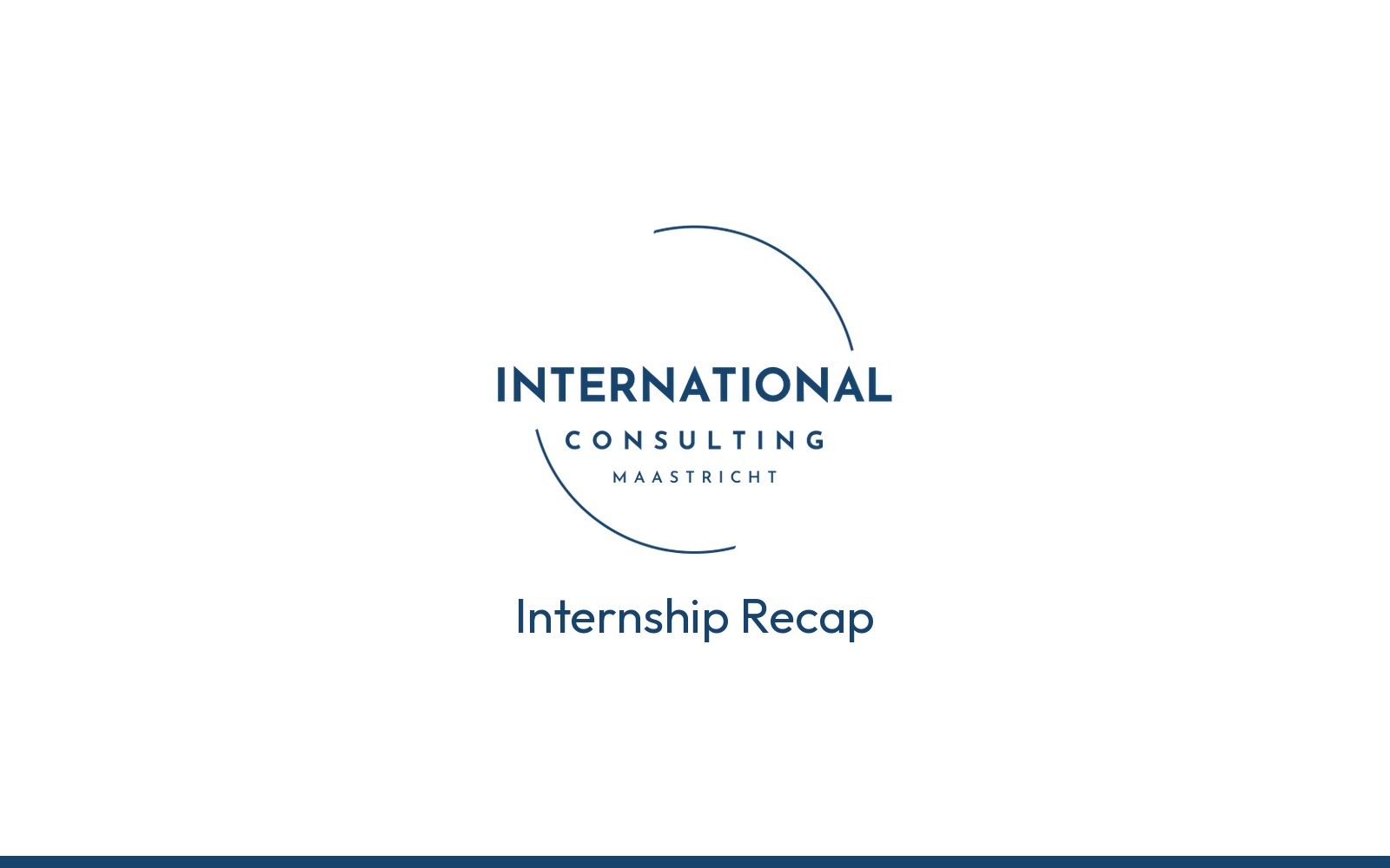 Internship Recap