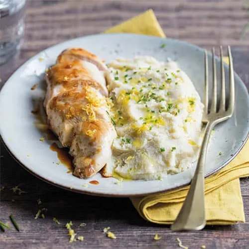 Le poulet à la purée citronnée de Popchef