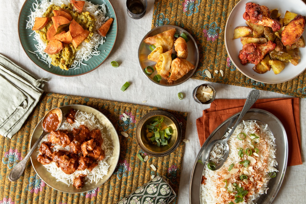 Ensemble de plats disponible ssur notre cuisine connectée