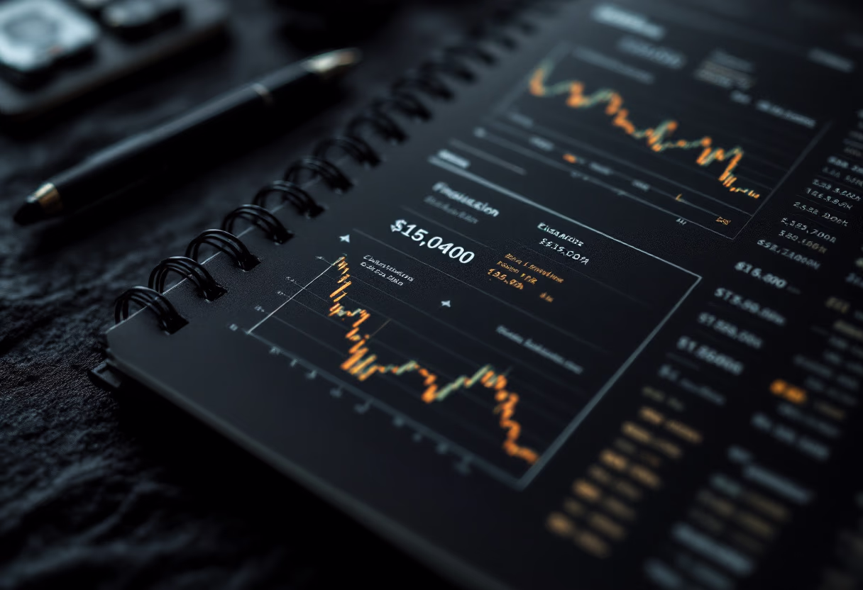 image of financial calculations on notepad