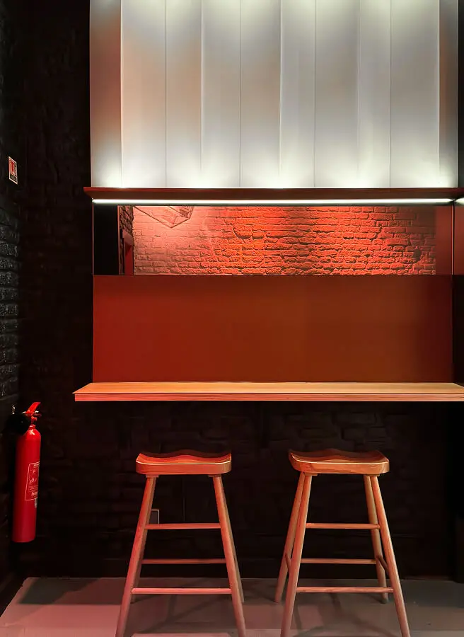 Bar desk at Maloot, Audiophile Bar in Lille