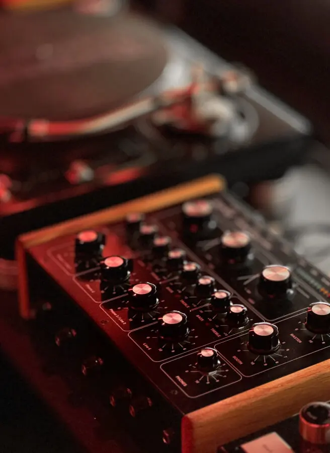 DJ Booth at Maloot, Audiophile Bar in Lille