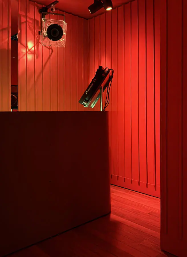 DJ desk at Maloot, Audiophile Bar in Lille