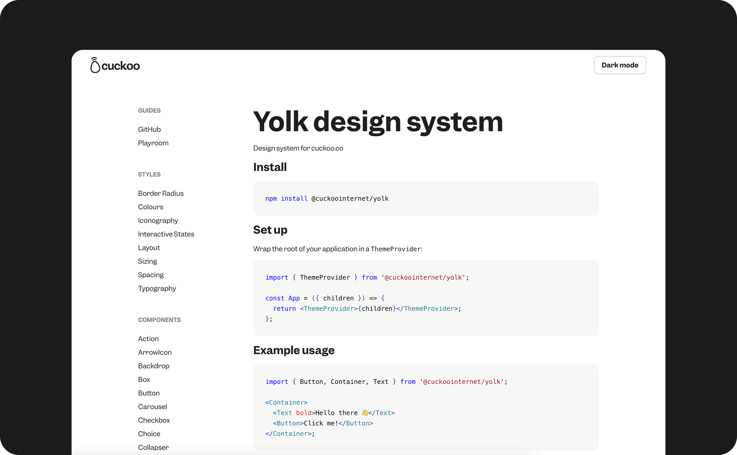 Yolk: Building a Scalable Design System for Cuckoo