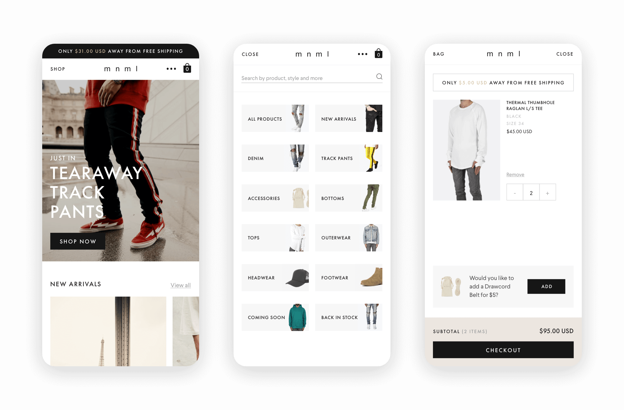 MNML: Designing a Mobile-First Experience for a Trend-Driven Fashion Brand