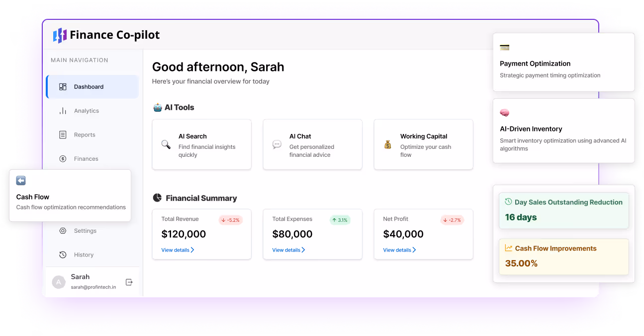 Smarter Finance Starts Here Dashboard
