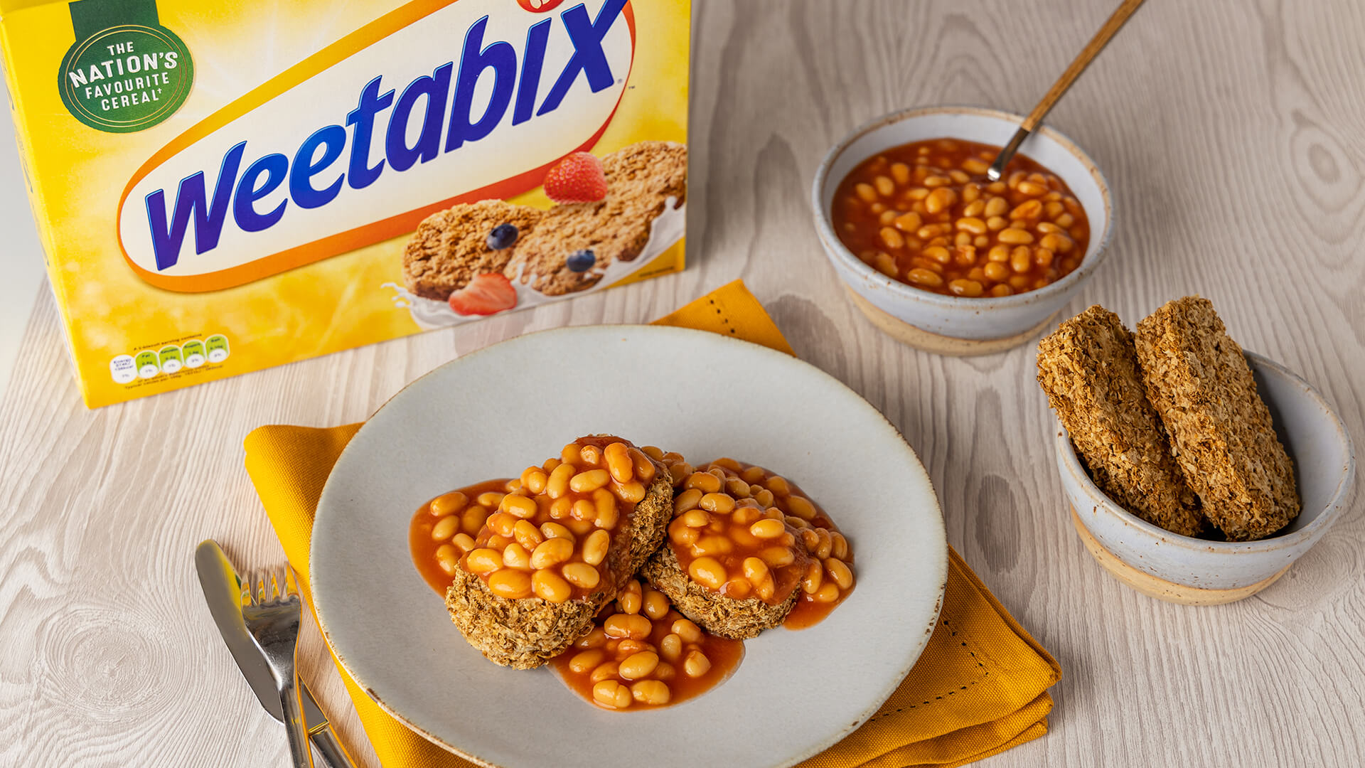 Weetabix and Heinz Beanz collaborate to create their 'Beanz on Bix' campaign