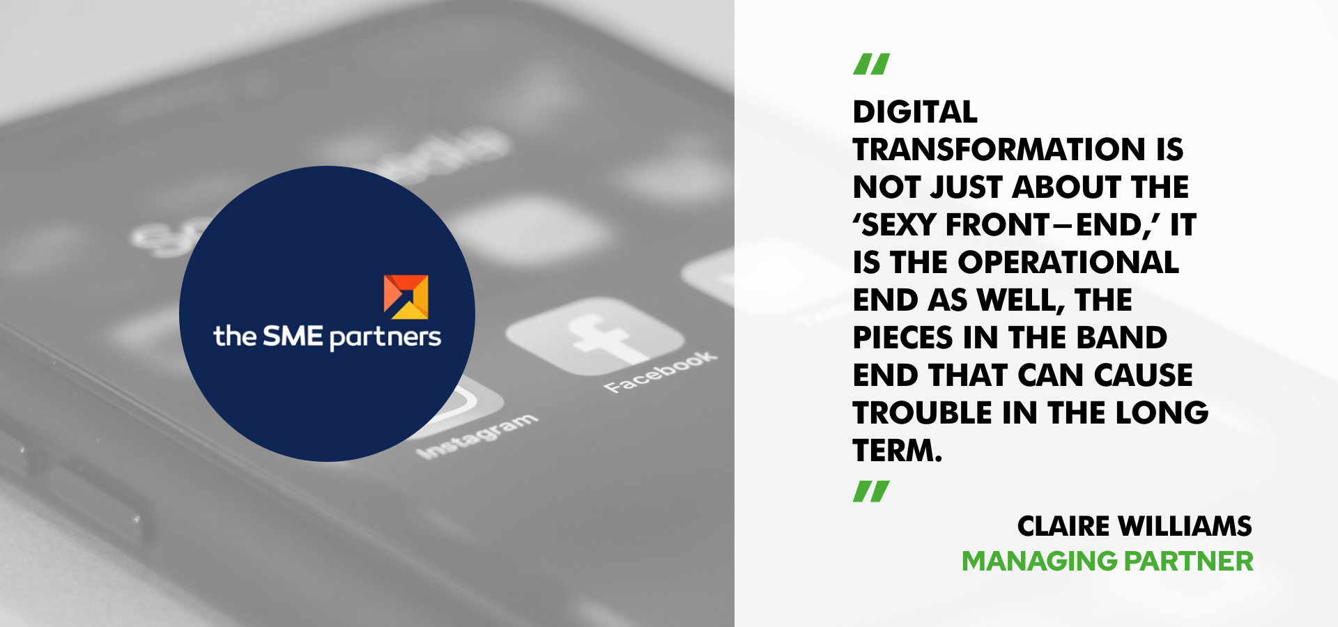 Claire Williams offers advice on building your digital suite