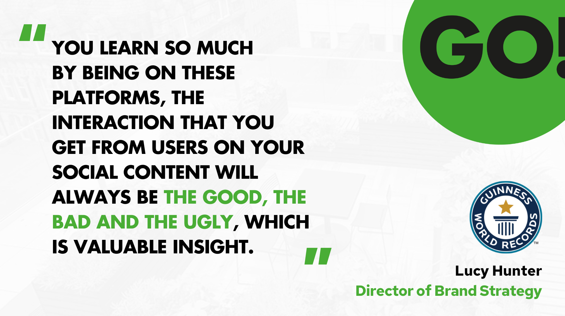 Lucy Hunter on using social data to make informed decisions