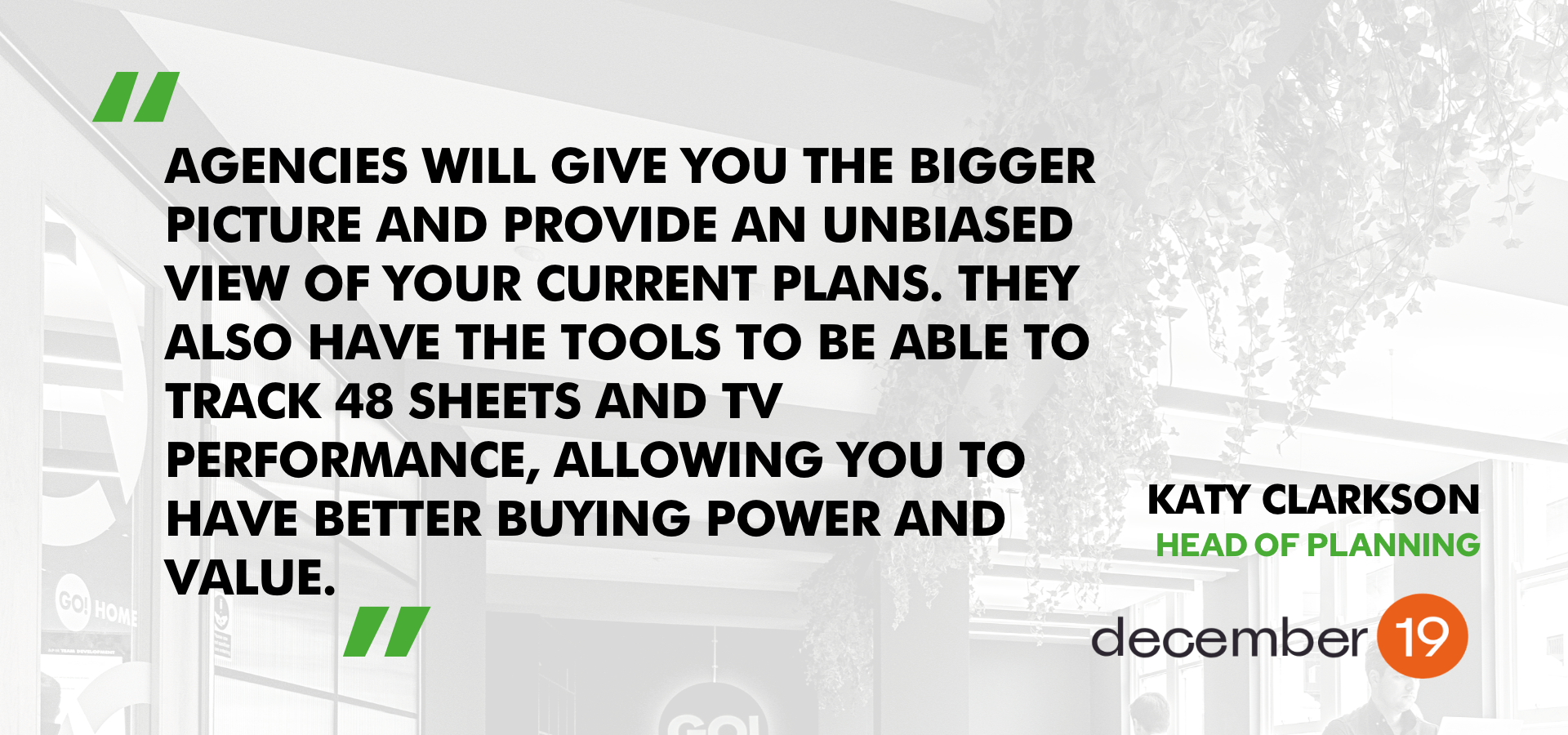 Katy Clarkson, Head of Planning at December 19 on how to build an unmissable media strategy