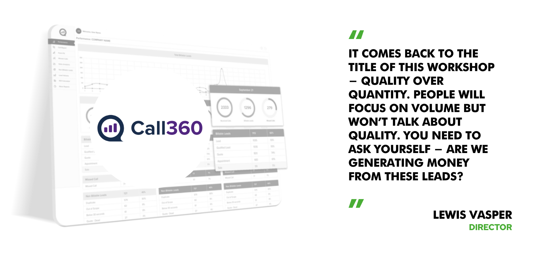Lewis Vasper, Director of Call360 on investing in the quality of your inbound leads