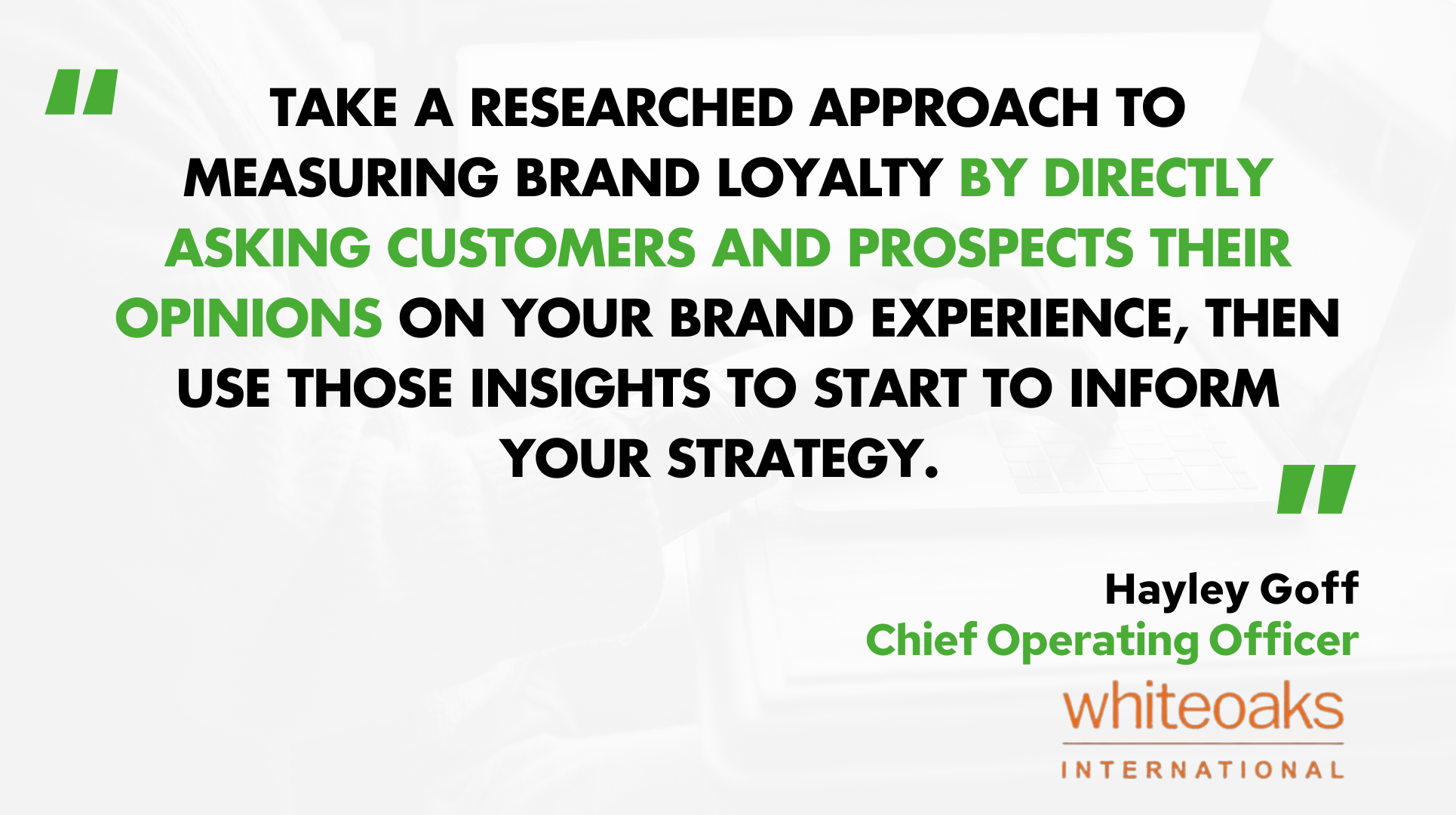 Hayley Goff on Measuring Brand Loyalty