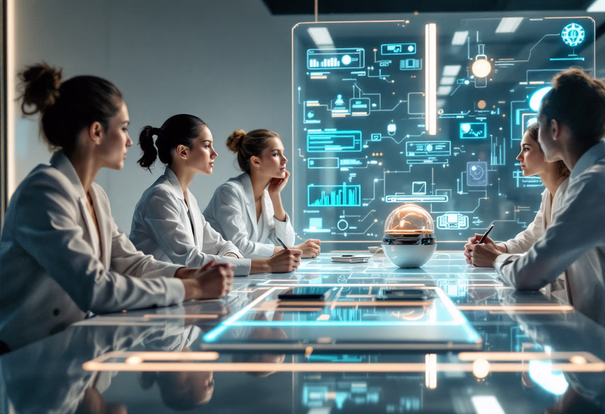 image of an office collaboration scene (for a mobility and transportation)