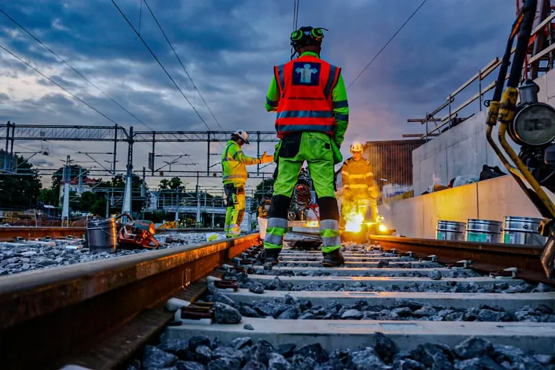 Sveising på jernbanen DRS