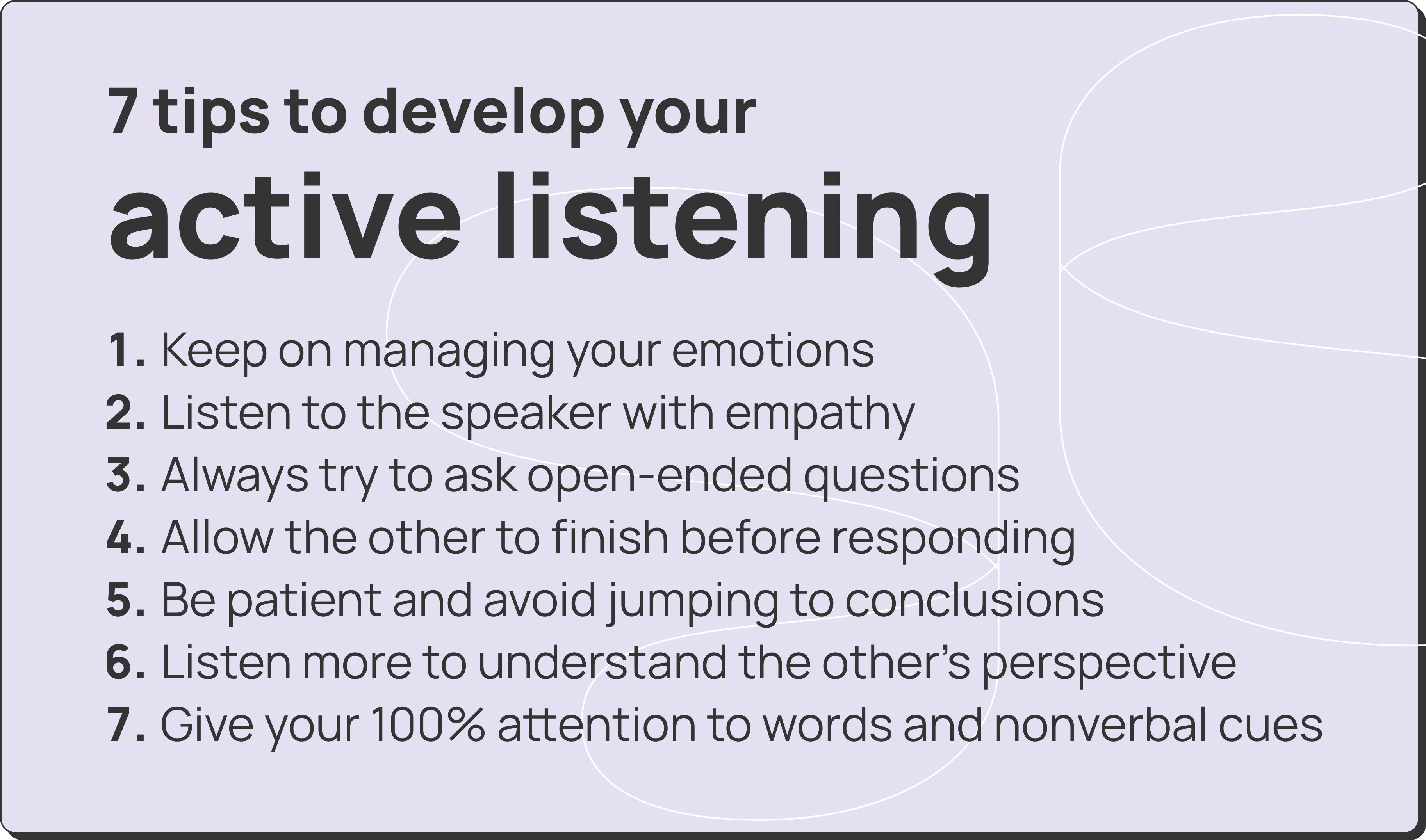 Tips to develop your listening skills