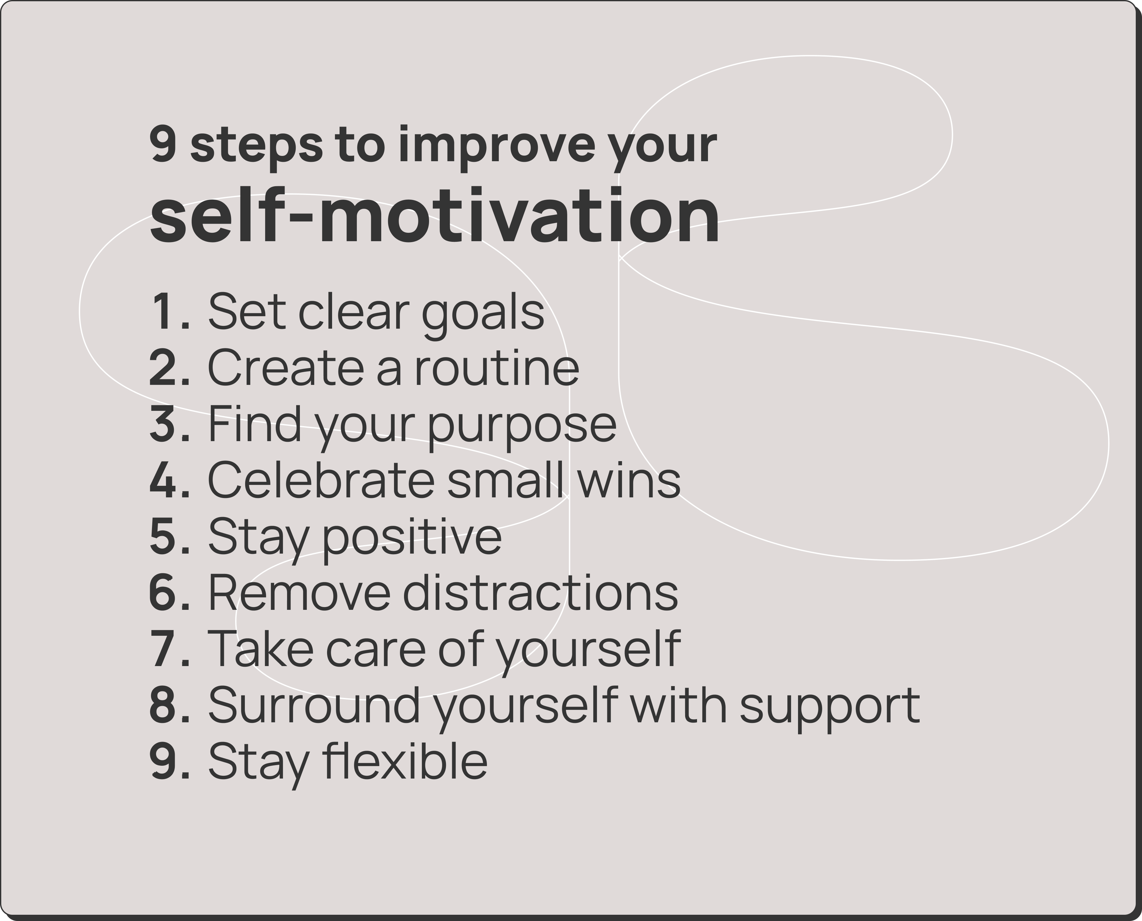 Steps to improve your motivation