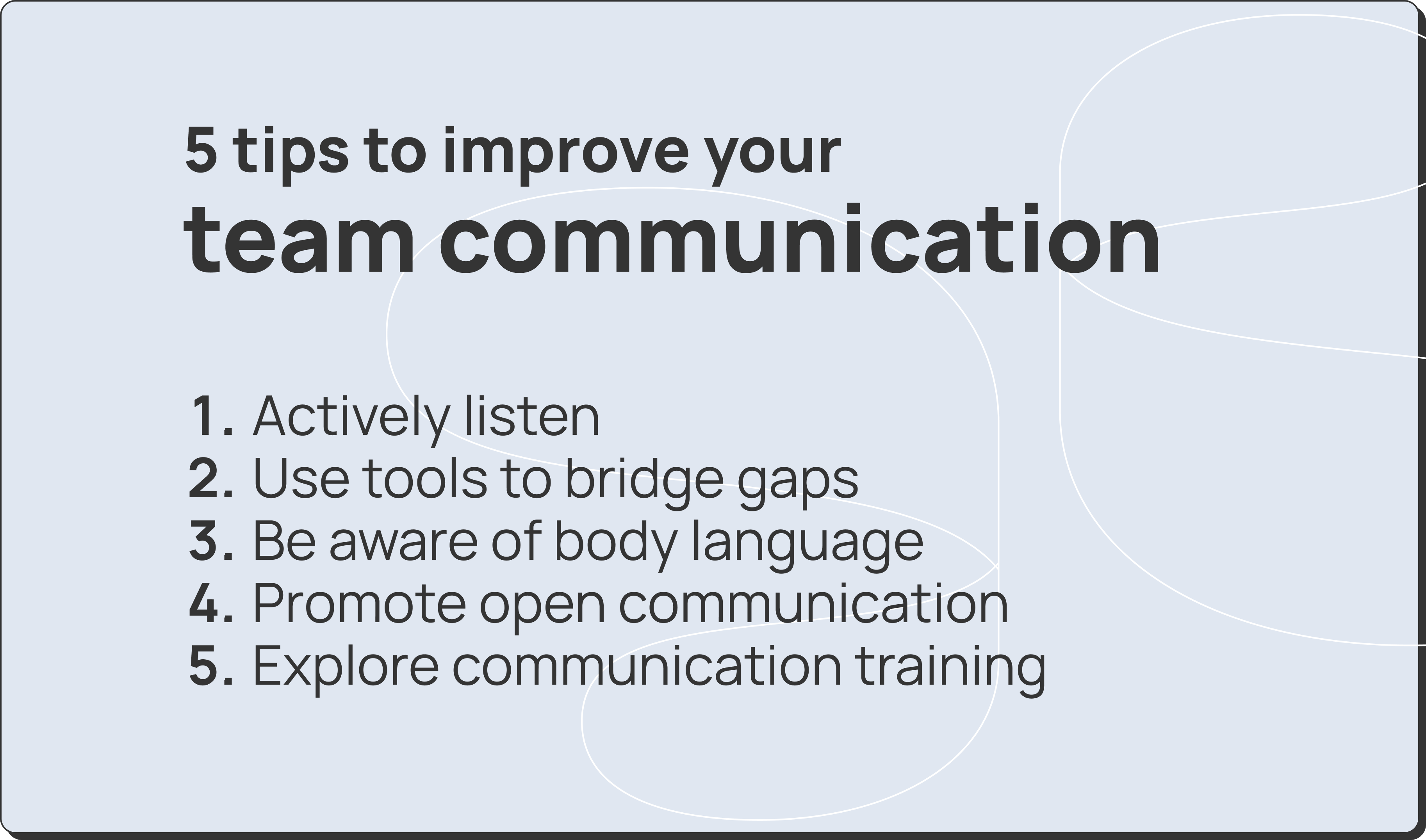 5 tips to improve your team communication