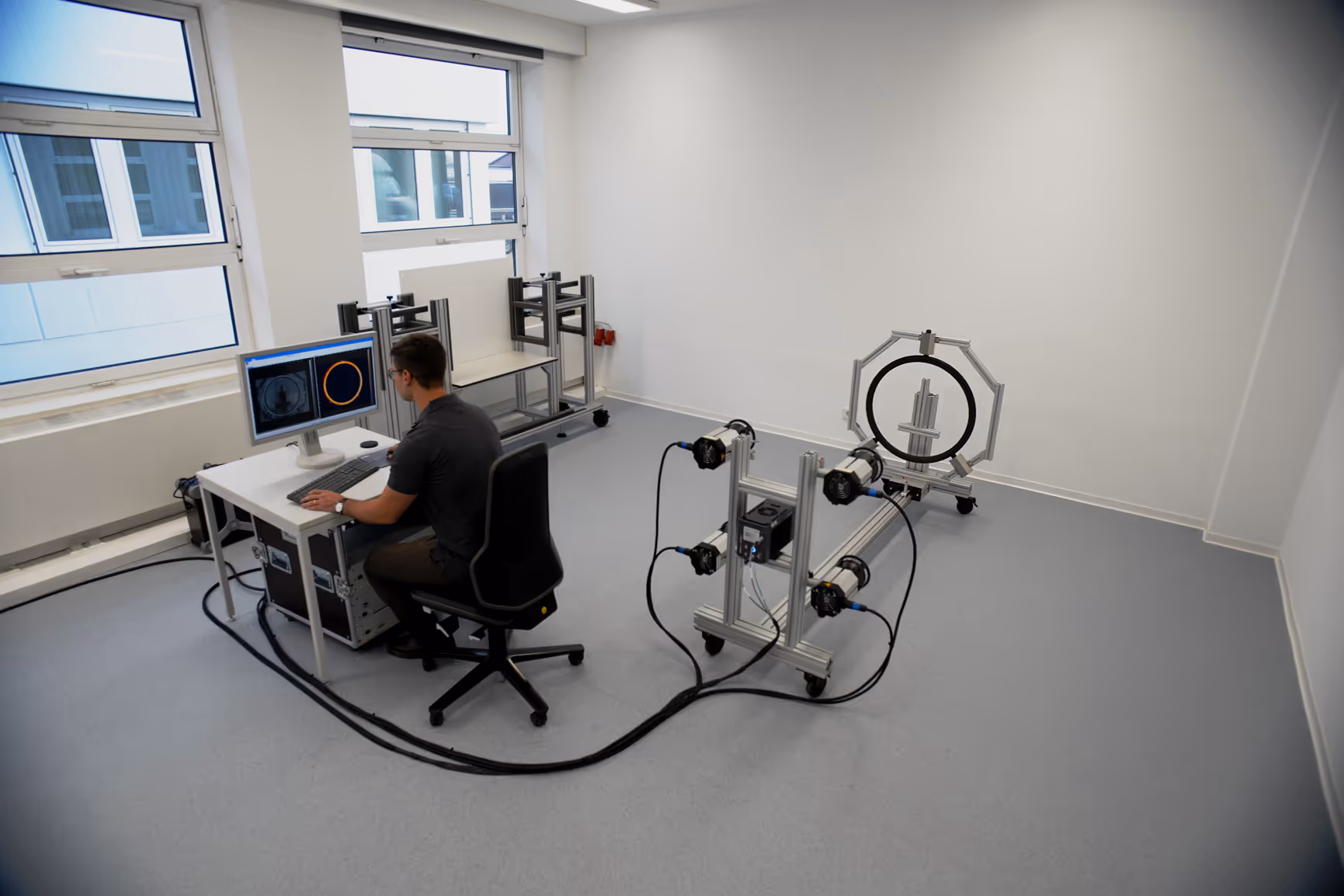 OTvis System im Prüflabor bei edevis