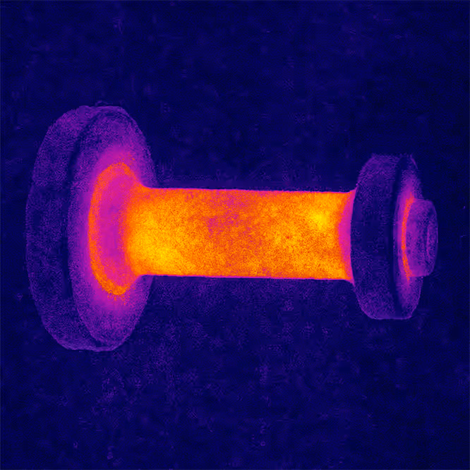 Thermografisches Bild zur Analyse thermisch bedingter Spannungen im Material