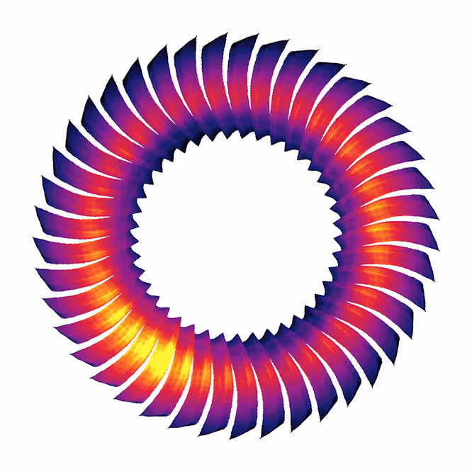 Thermografische Darstellung eines Tragbilds zur Analyse von Spannungsverteilungen