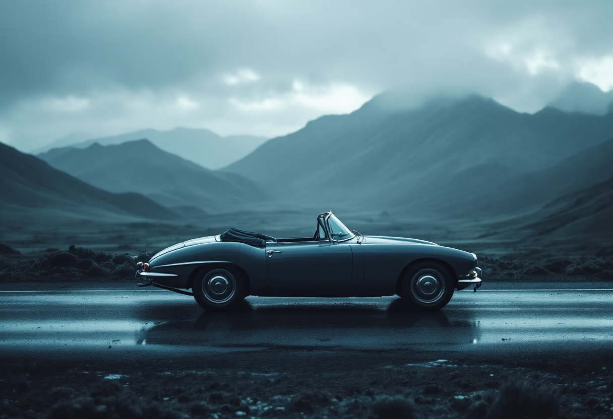 [background image] image of car on a scenic road (for an automotive service)