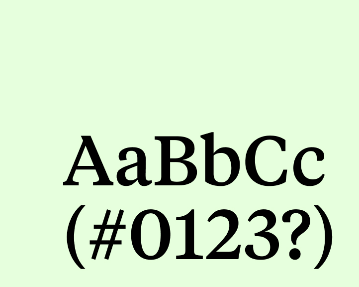 Beispiel für eine Typografie von Pharos Labs mit Serifenschrift auf mintfarbenem Hintergrund
