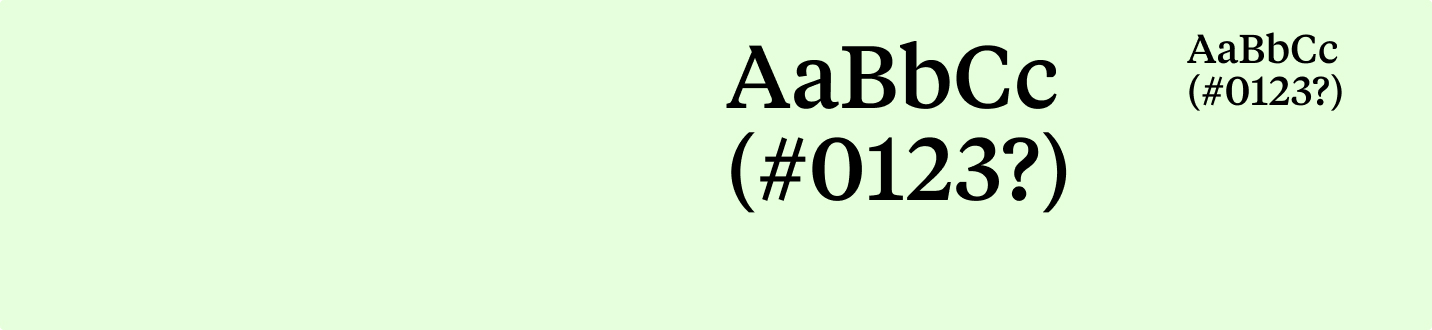 Beispiel für eine Typografie von Pharos Labs mit Serifenschrift auf mintfarbenem Hintergrund