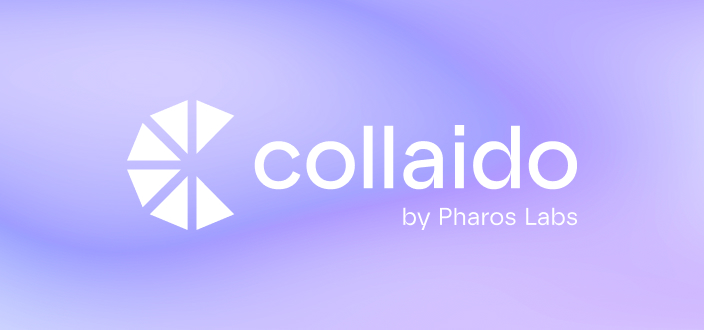 Collaido-Logo von Pharos Labs, entworfen von Studio Tülü für das Branding medizinischer KI-Schreibgeräte.