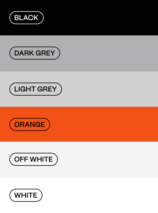 Die Markenfarbpalette von Dr. Strautmann & Sundermann wird angezeigt und umfasst Schwarz, Dunkelgrau, Hellgrau, Orange, Cremeweiß und Weiß.