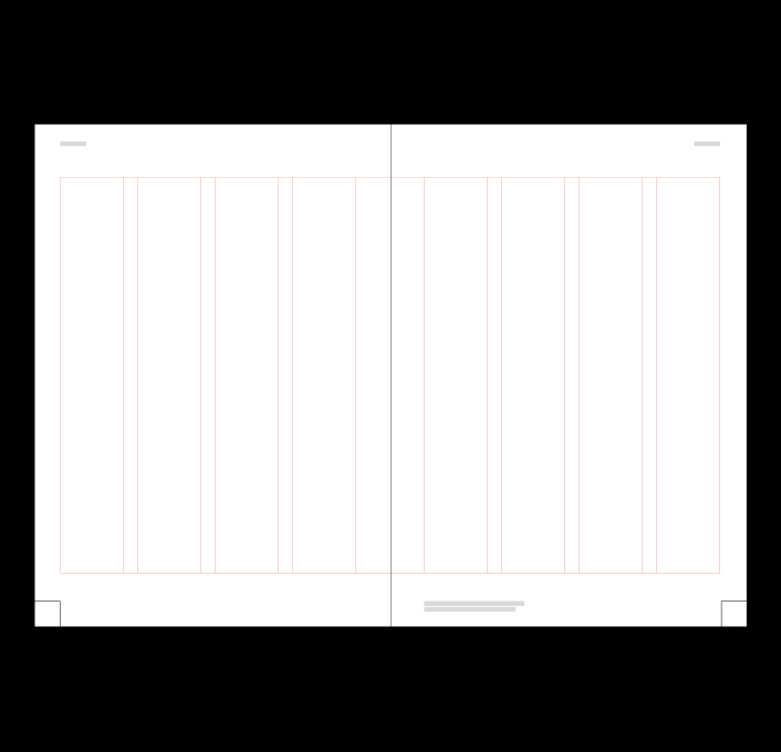 Redaktionelles Design: Rasterlayout mit Spaltenstruktur für die Publikation Stellung beziehen, Demokratie verteidigen! 
