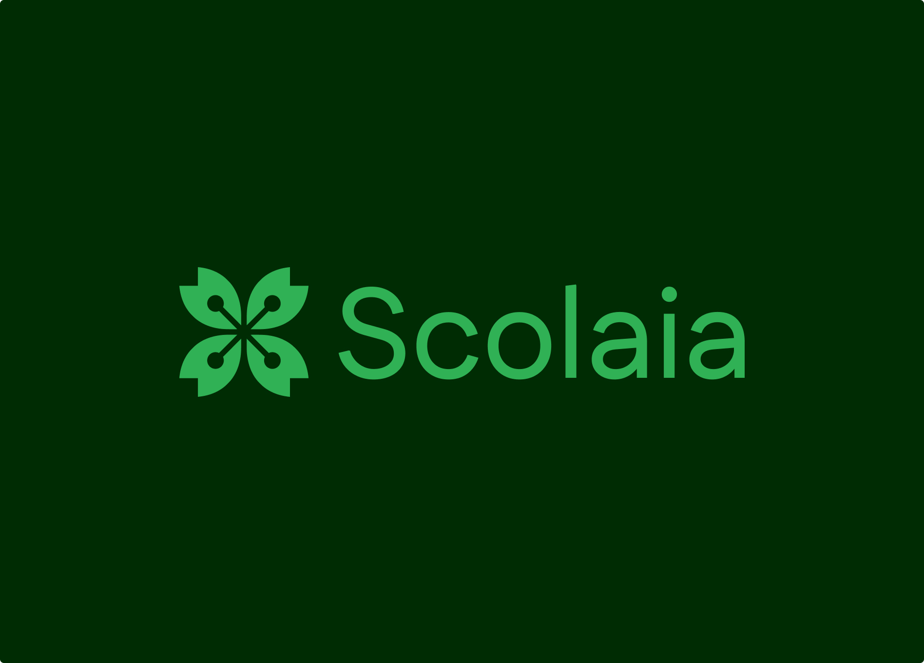 Scolaia logo on green background